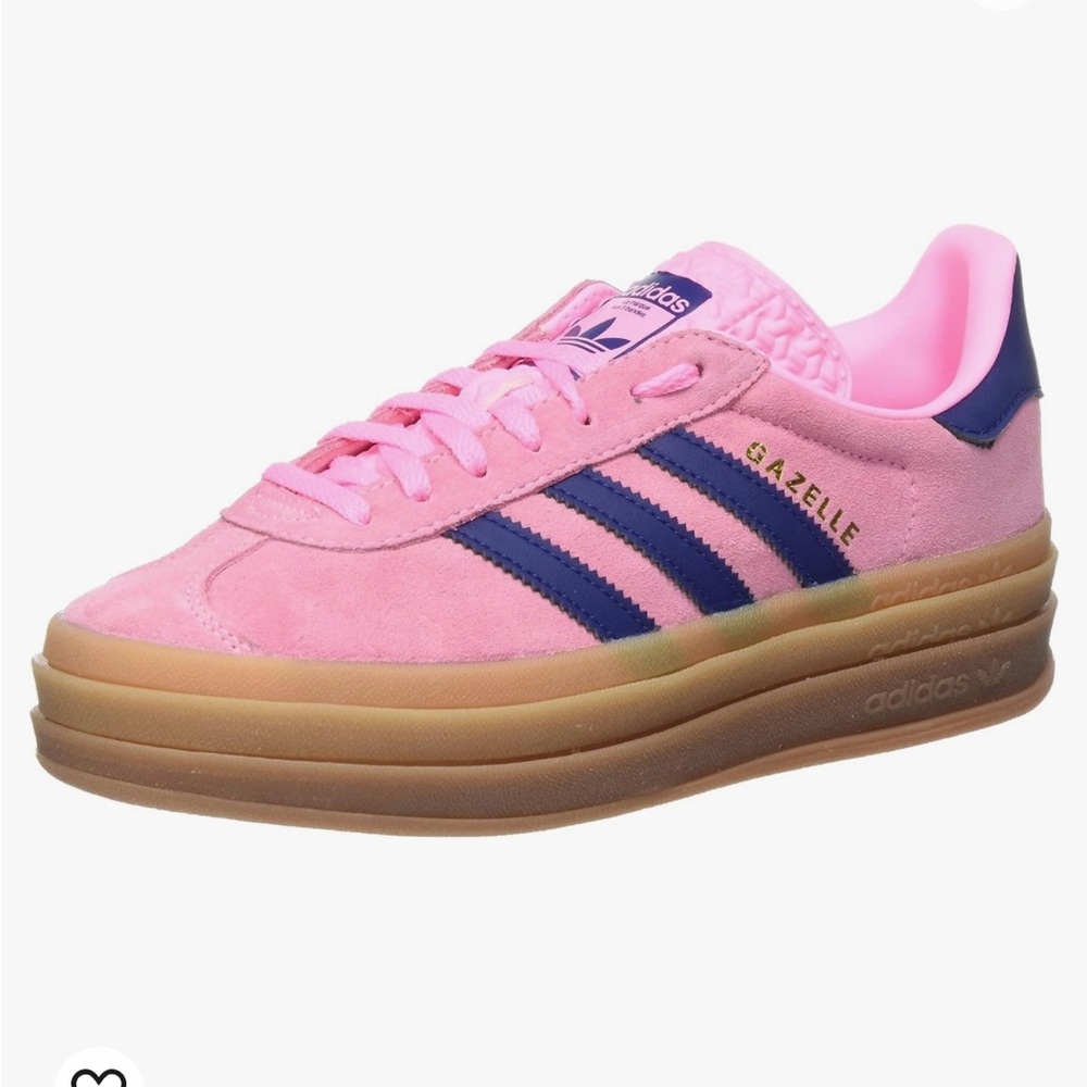 adidas Gazelle Bold Womens Sneaker (Pink Navy Gum) womens 7.5